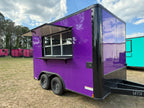 8.5X12TA Purple Concession Trailer