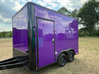 8.5X12TA Purple Concession Trailer