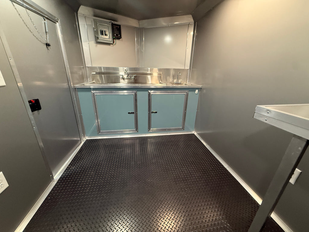 7X14TA Polar Blue Concession Trailer
