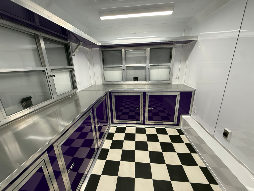 8.5X12TA Purple Concession Trailer