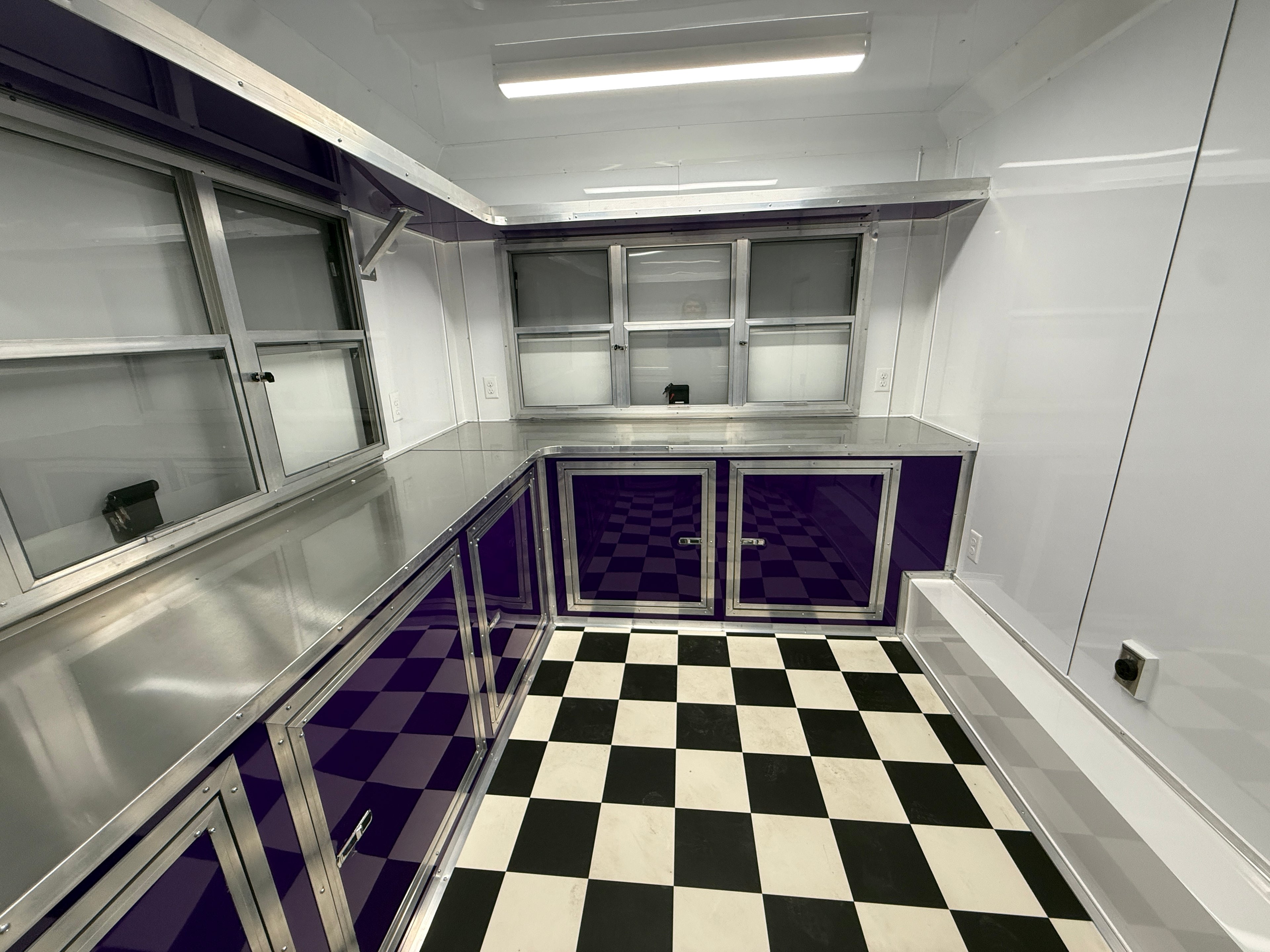 8.5X12TA Purple Concession Trailer