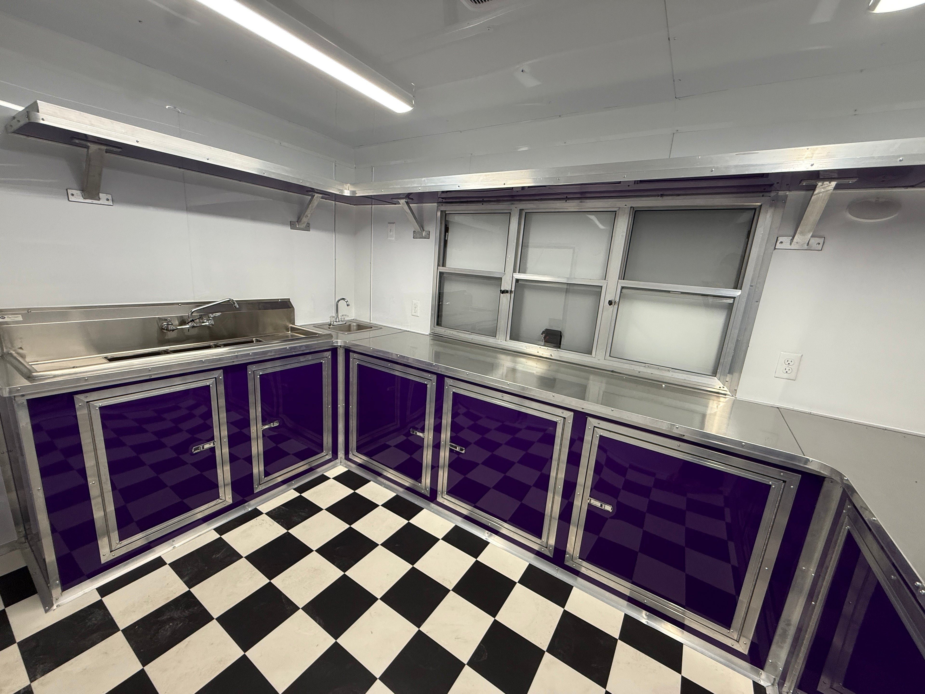 8.5X12TA Purple Concession Trailer