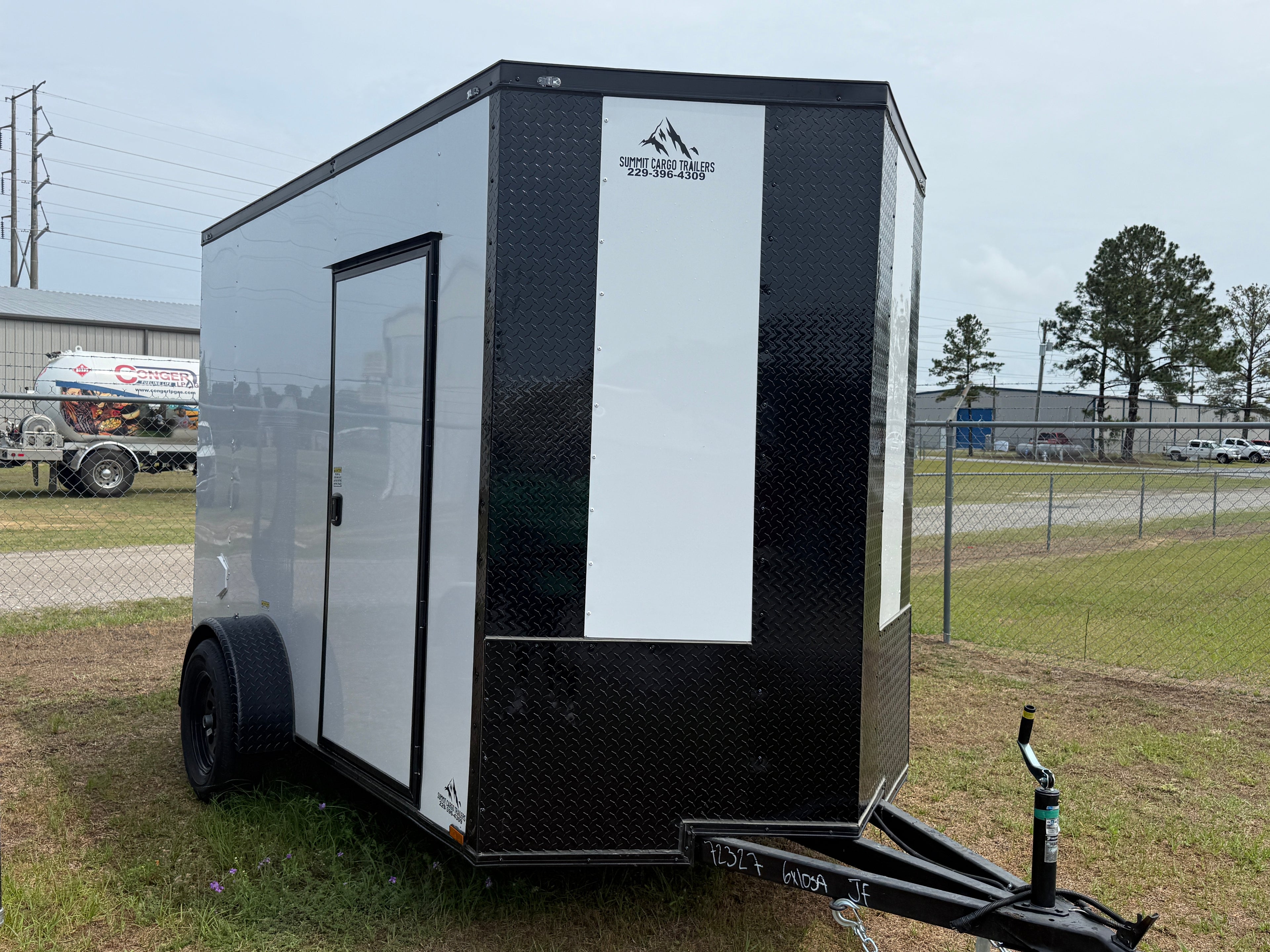 6X10SA White Standard Trailer