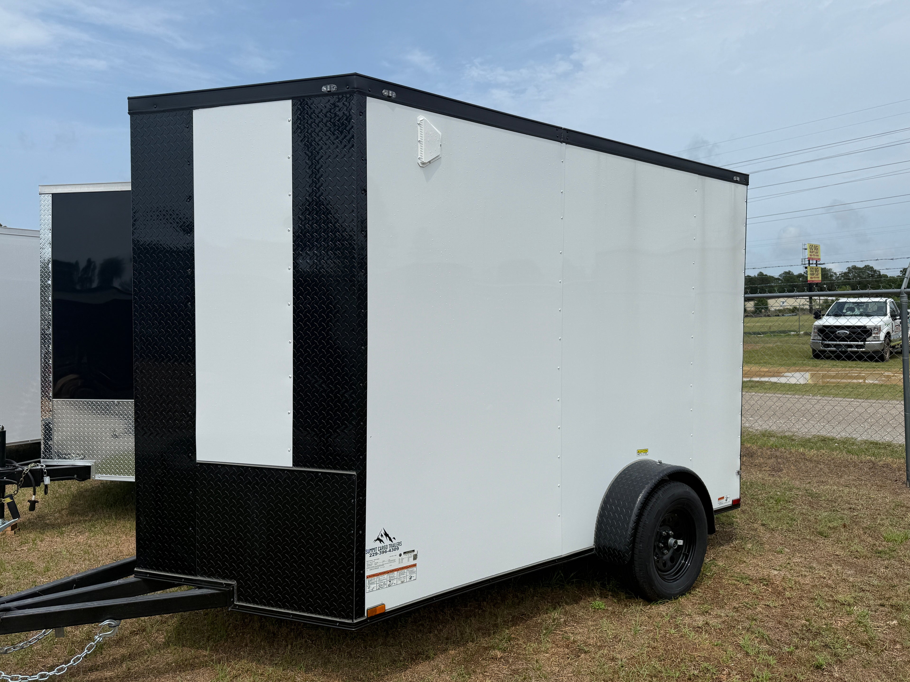 6X10SA White Standard Trailer