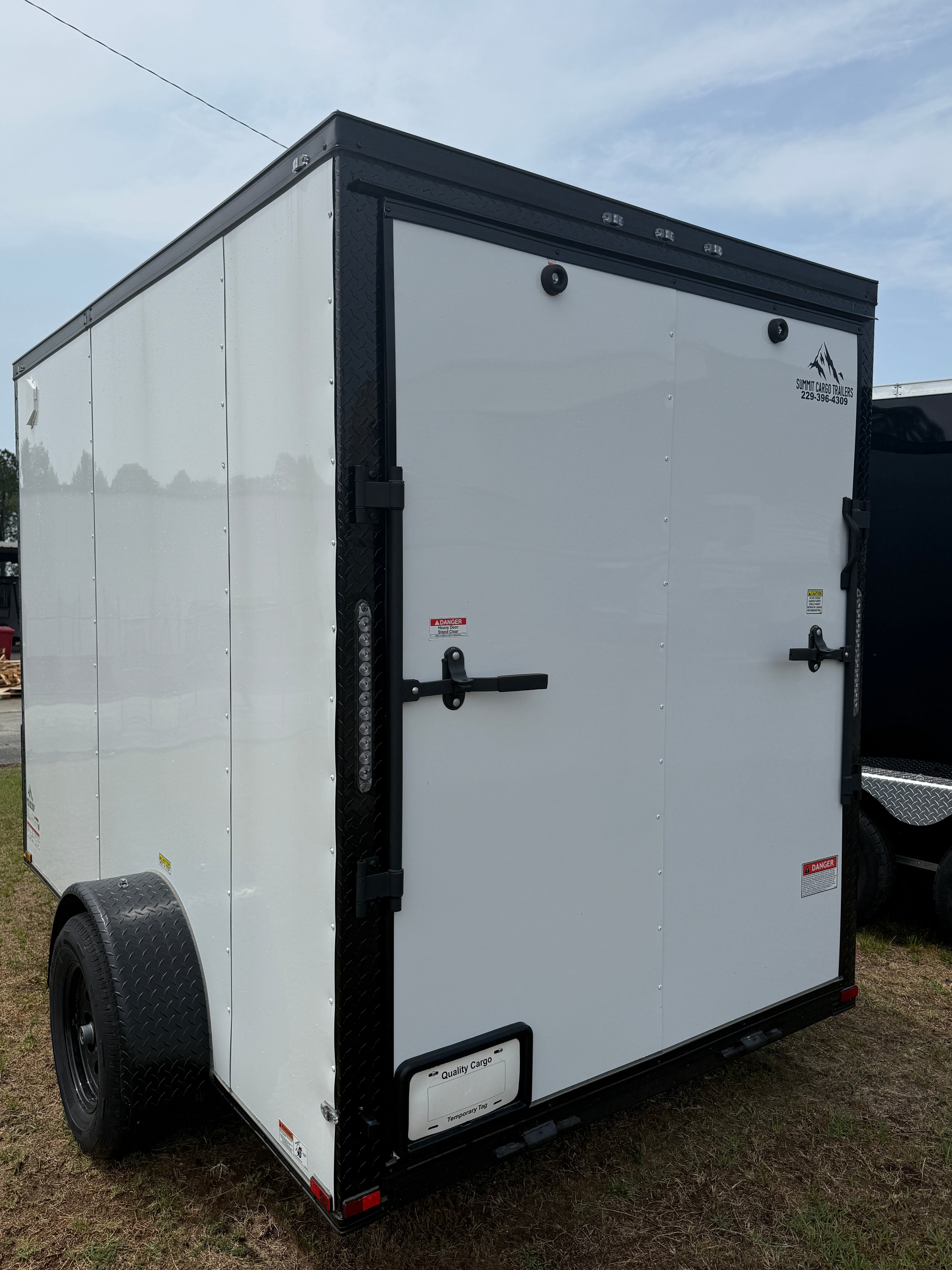6X10SA White Standard Trailer