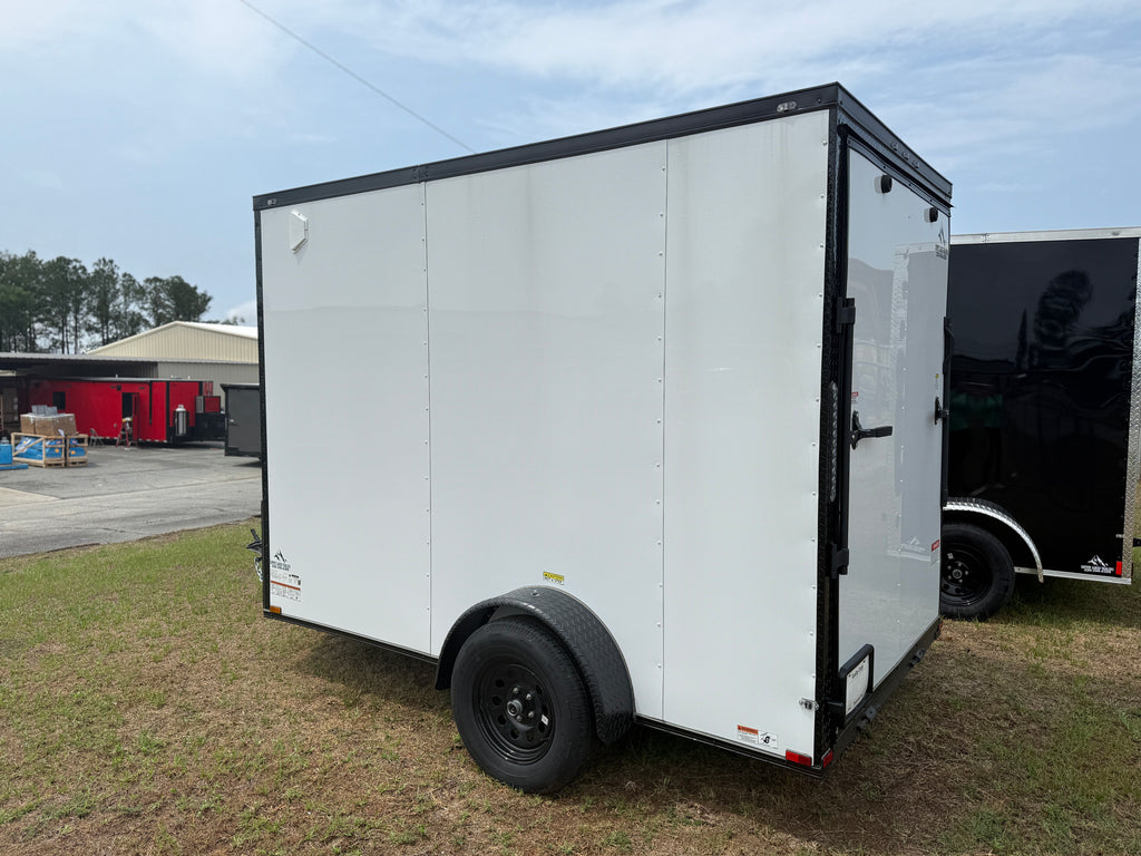 6X10SA White Standard Trailer