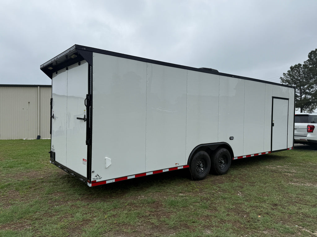 8.5X28TA5 White Race Ready Trailer