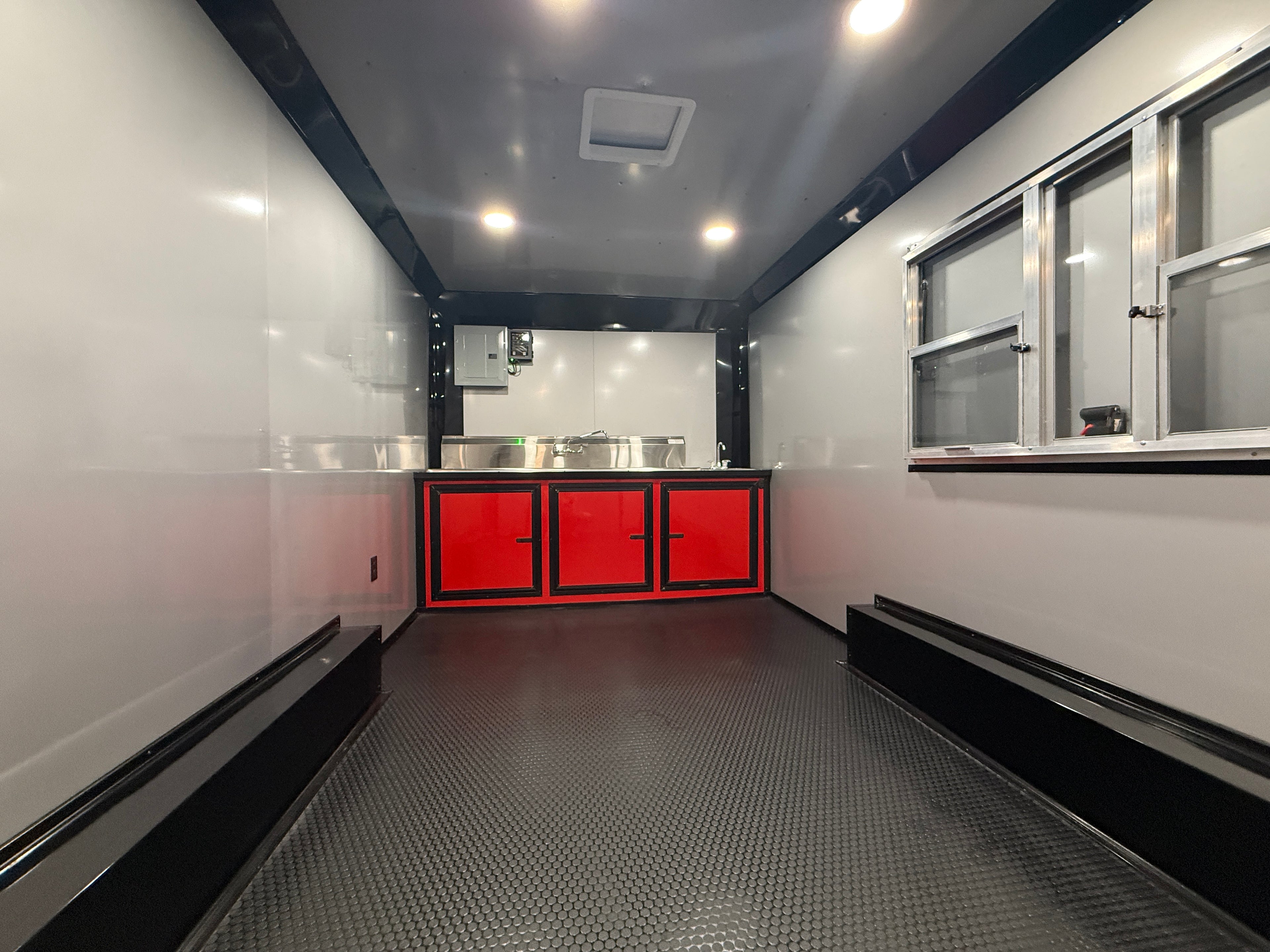 8.5X16 Red Concession Trailer