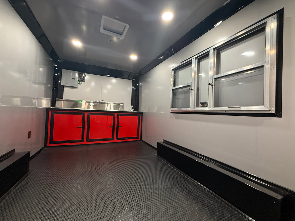 8.5X16 Red Concession Trailer