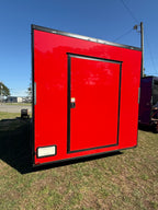 8.5X16 Red Concession Trailer