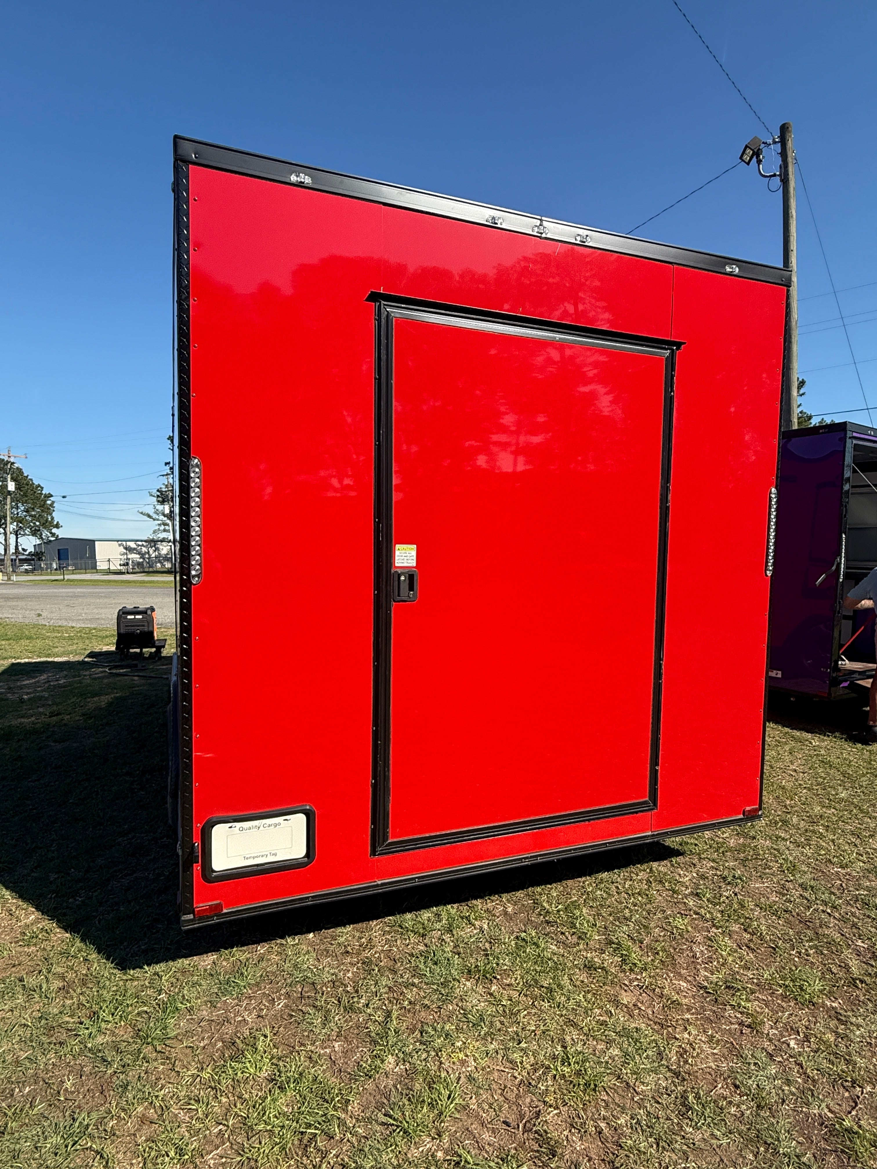 8.5X16 Red Concession Trailer