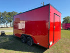 8.5X16 Red Concession Trailer
