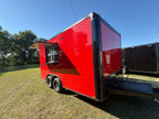 8.5X16 Red Concession Trailer