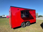 8.5X16 Red Concession Trailer