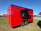 8.5X16 Red Concession Trailer