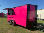 7X14TA Pink Concession Trailer