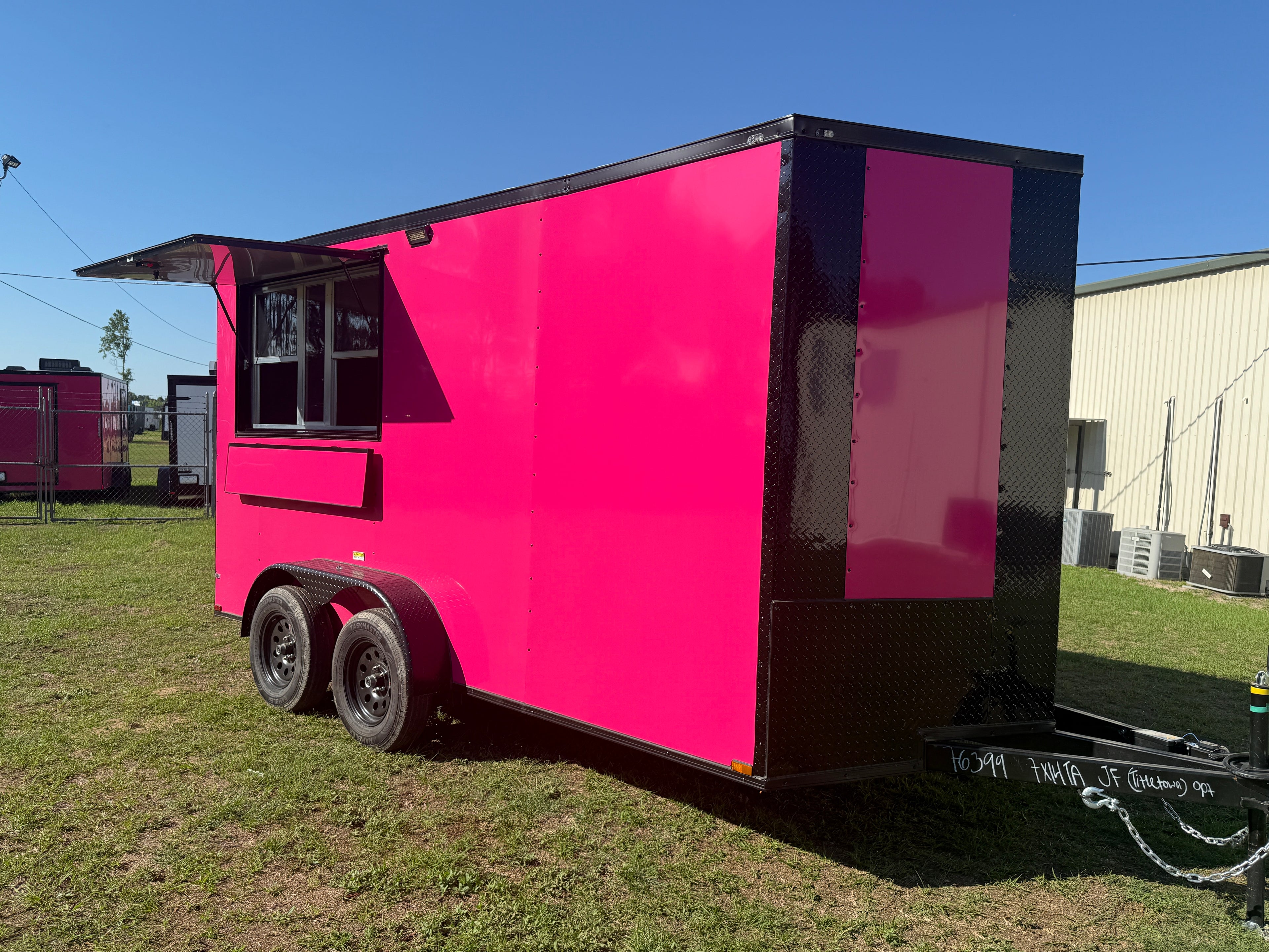 7X14TA Pink Concession Trailer
