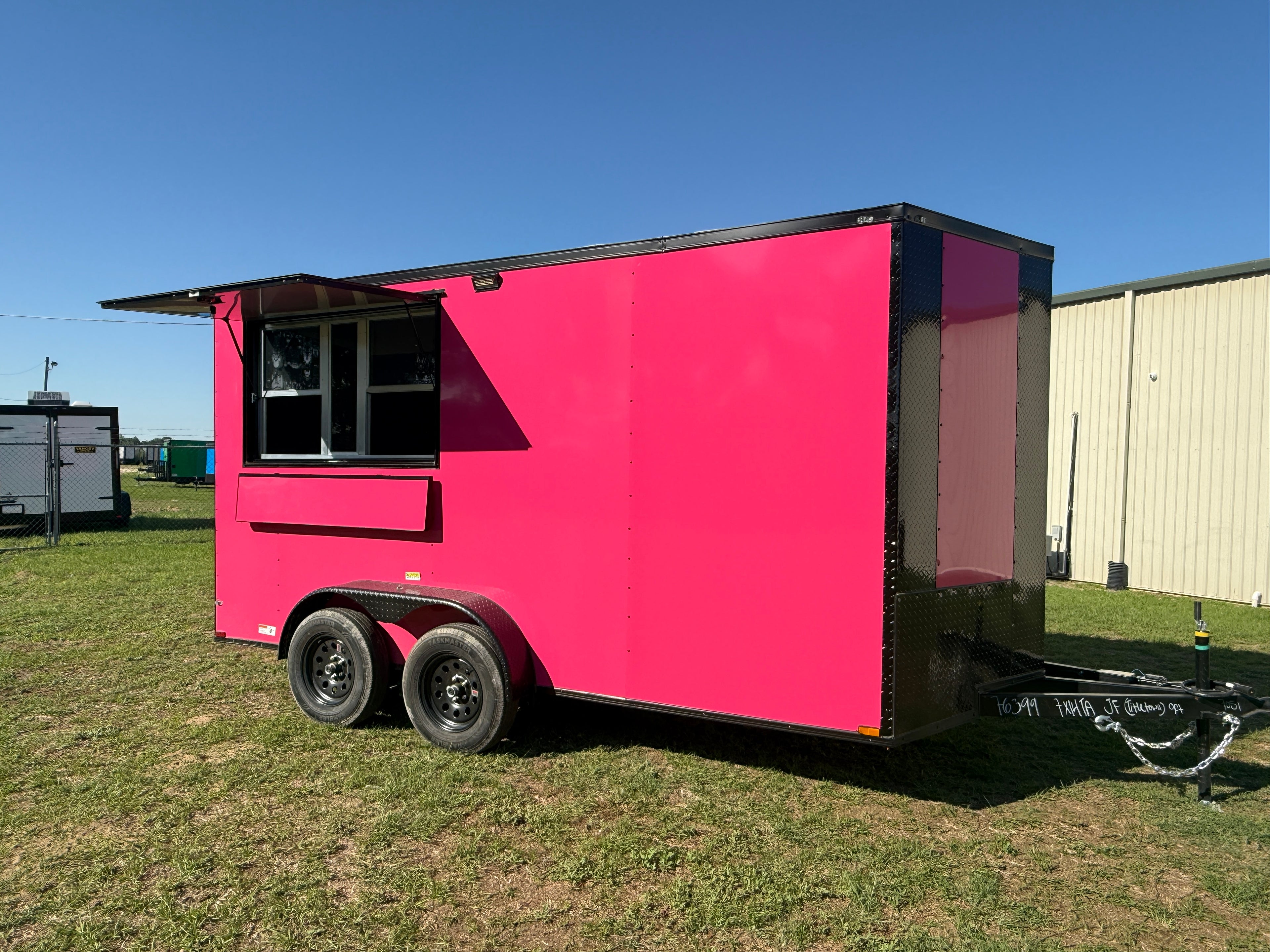 7X14TA Pink Concession Trailer