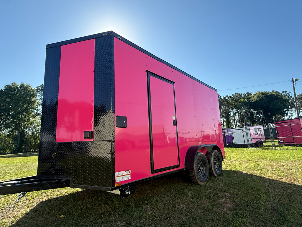 7X14TA Pink Concession Trailer
