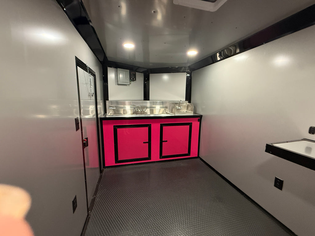 7X14TA Pink Concession Trailer