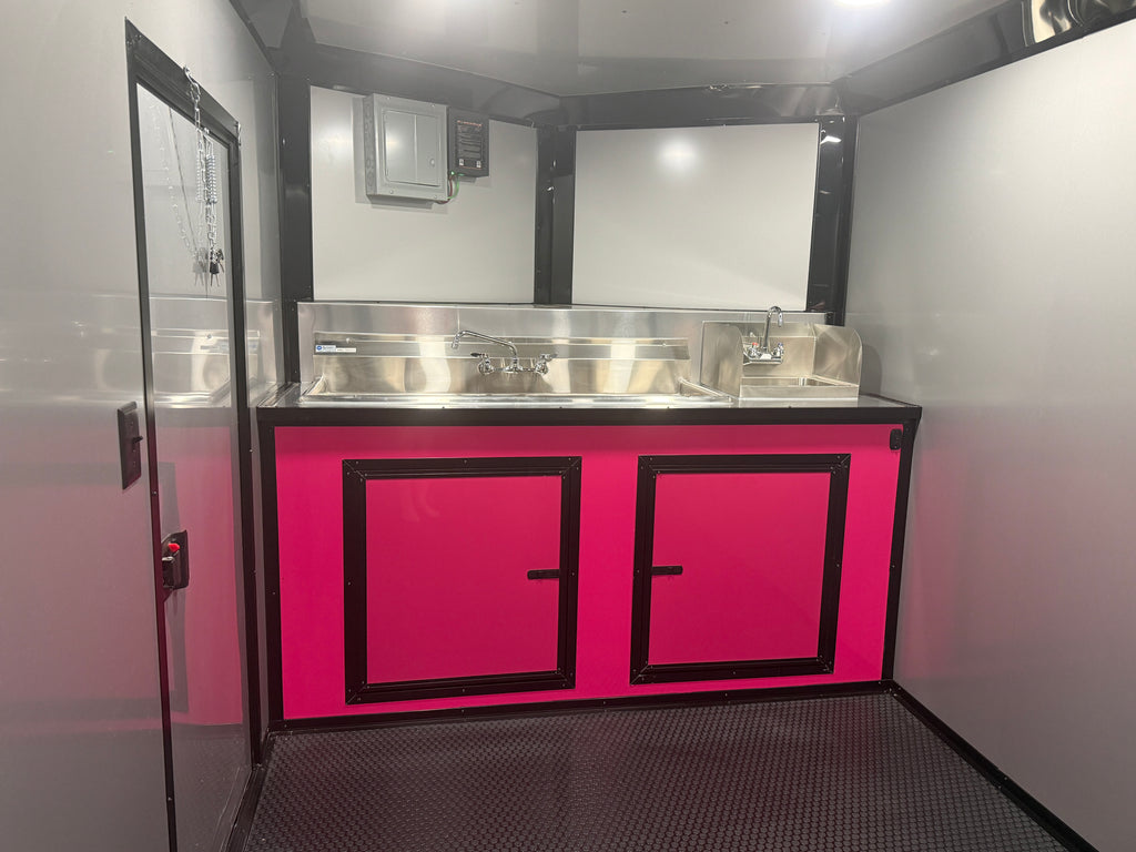 7X14TA Pink Concession Trailer
