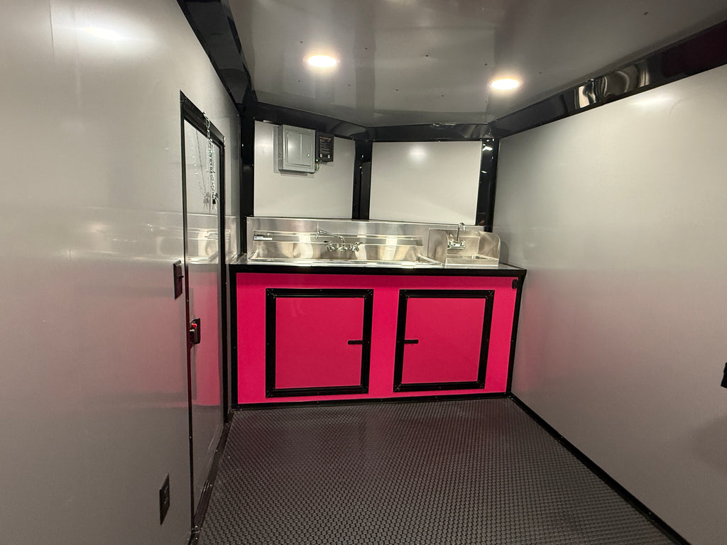 7X14TA Pink Concession Trailer