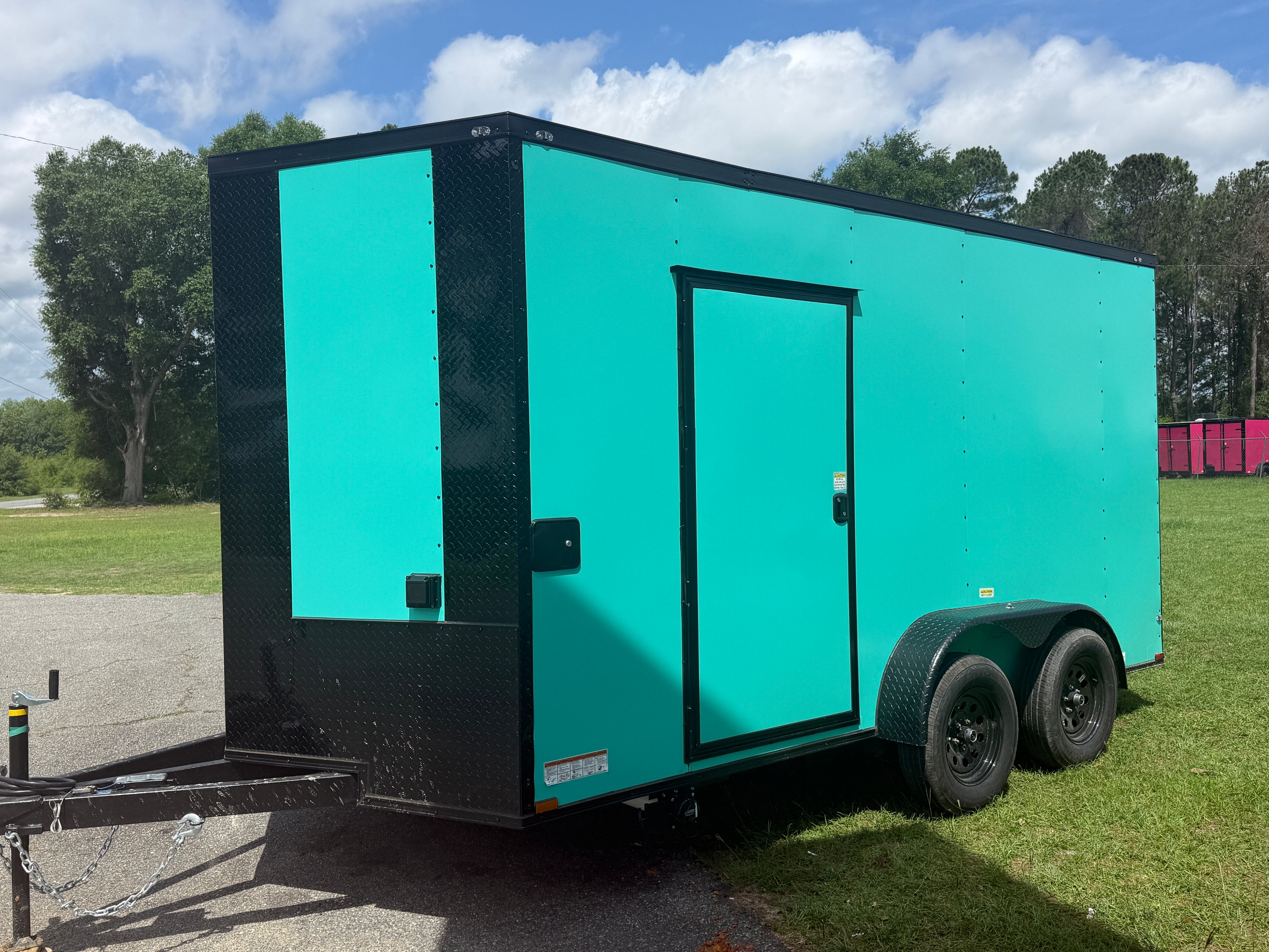 7X14TA Teal Beverage Trailer