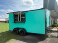 7X14TA Teal Beverage Trailer