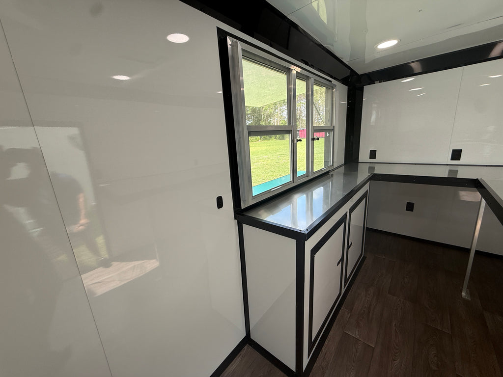 7X14TA Teal Beverage Trailer