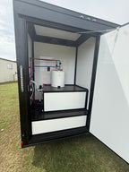7X14TA Purple Black Grooming Trailer with Bathroom