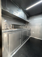 8.5X24TA Red Concession Porch Trailer