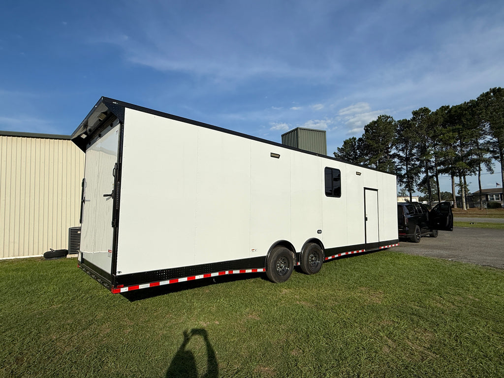 8.5X32TA White Race Ready Trailer