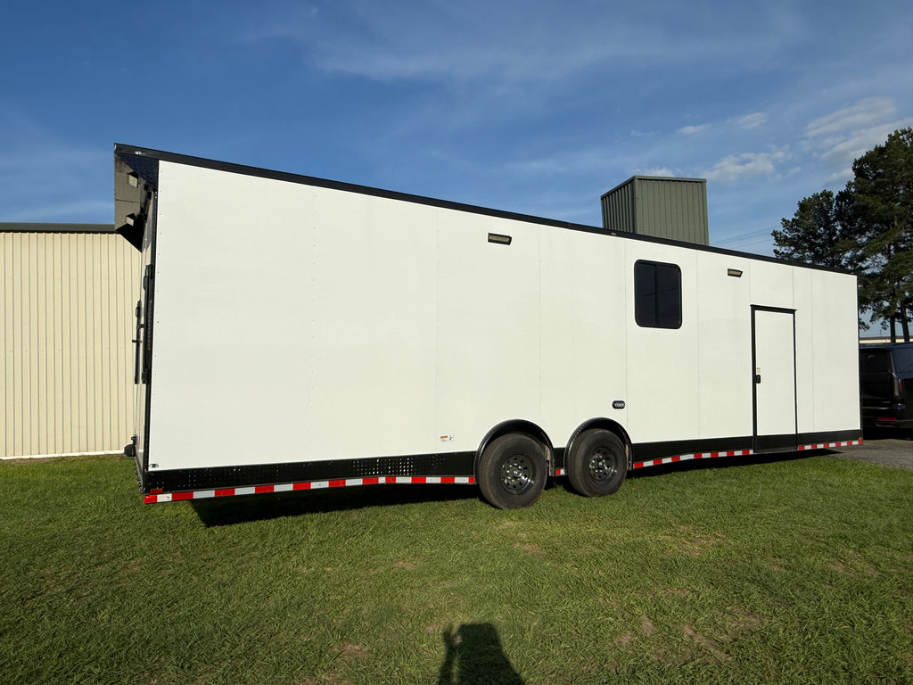 8.5X32TA White Race Ready Trailer