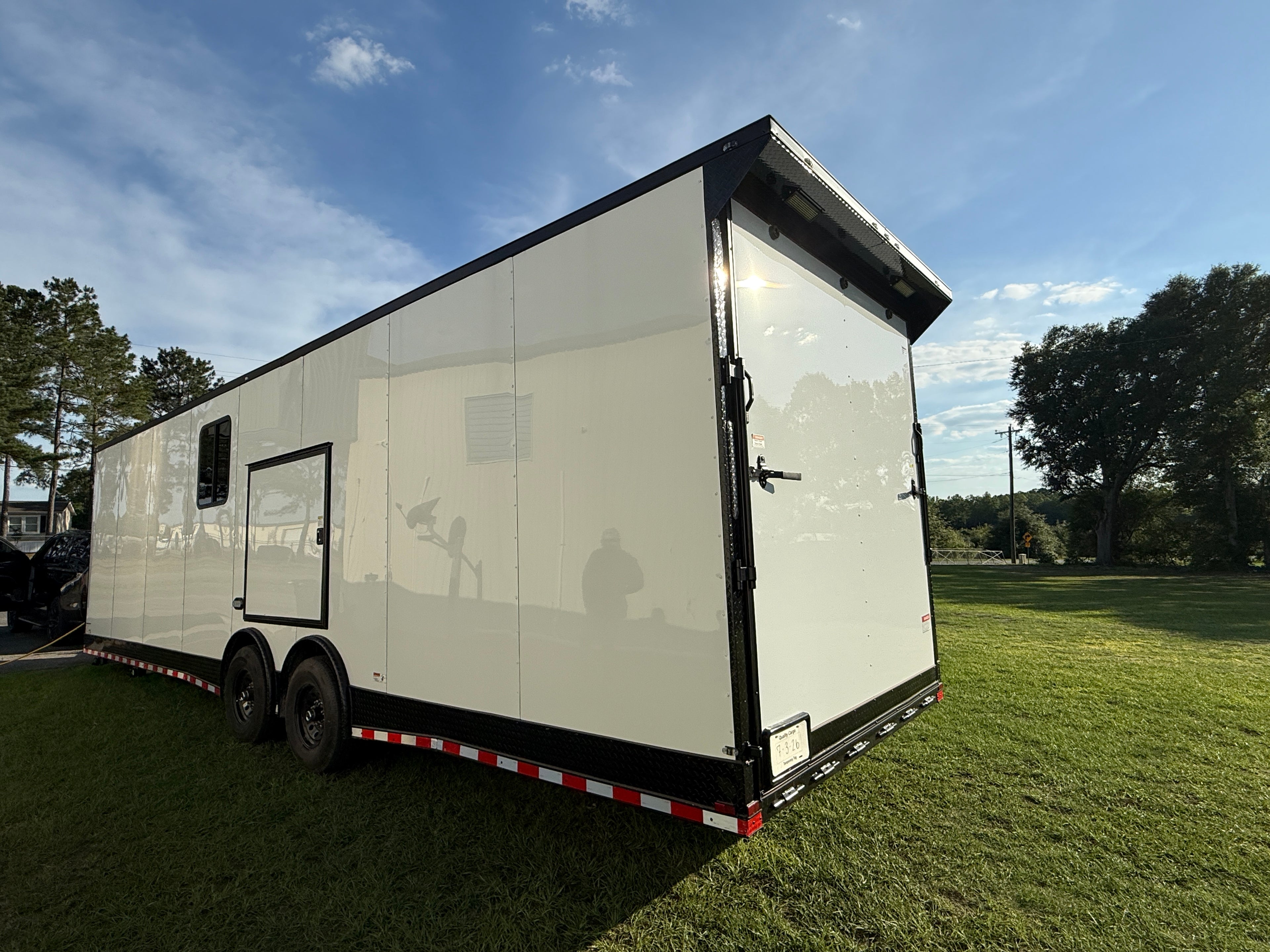 8.5X32TA White Race Ready Trailer