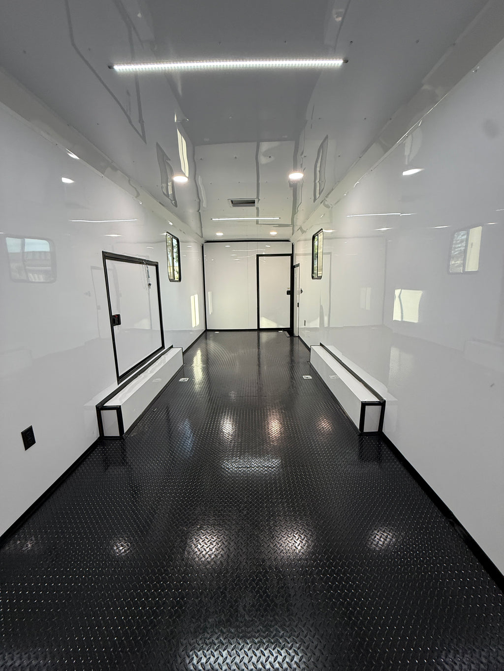 8.5X32TA White Race Ready Trailer