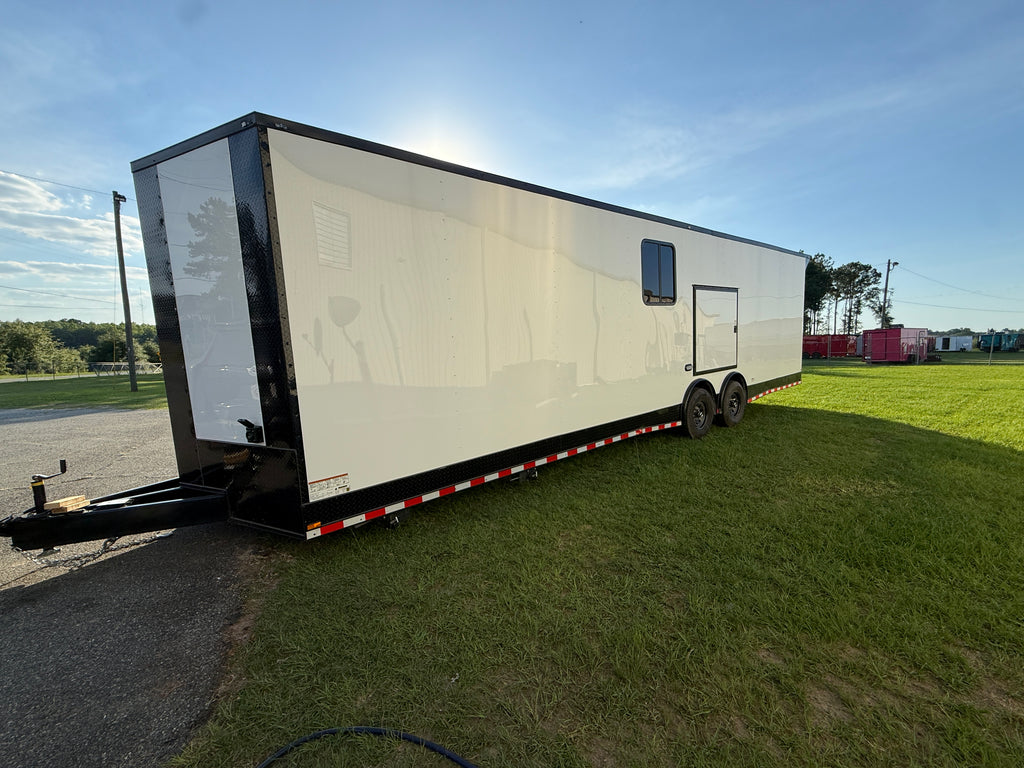 8.5X32TA White Race Ready Trailer