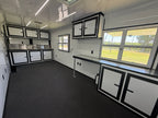 8.5X30TA White Concession Gullwing Porch Trailer