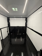 8.5X30TA White Concession Gullwing Porch Trailer