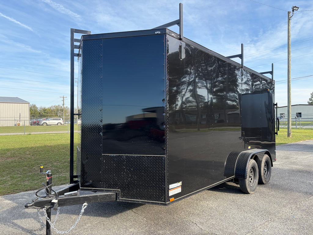 7X16TA Black Standard Work Trailer