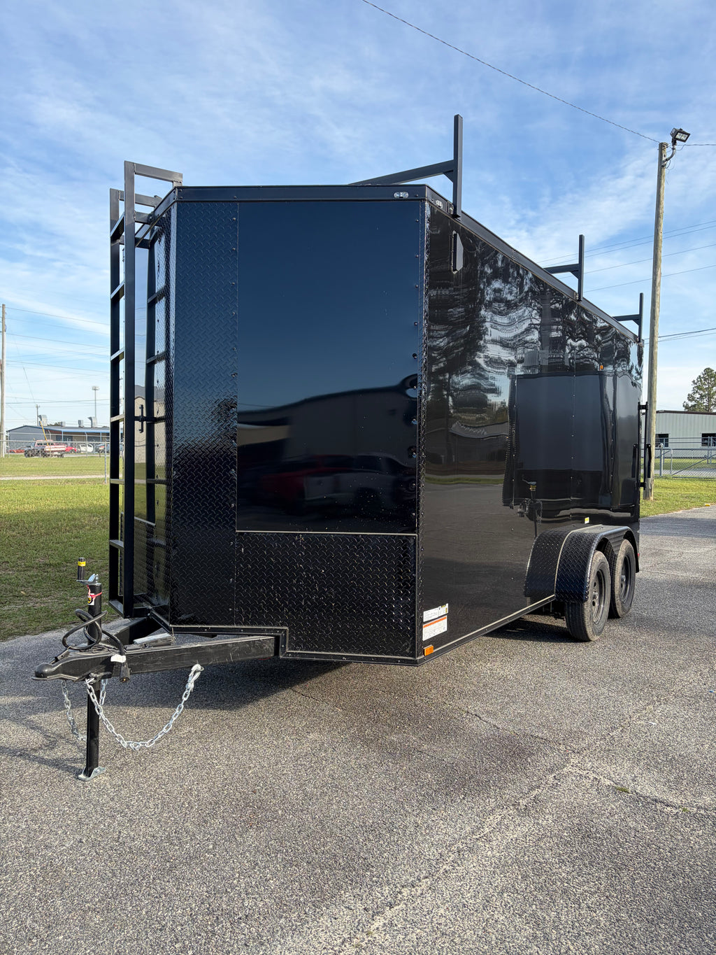 7X16TA Black Standard Work Trailer