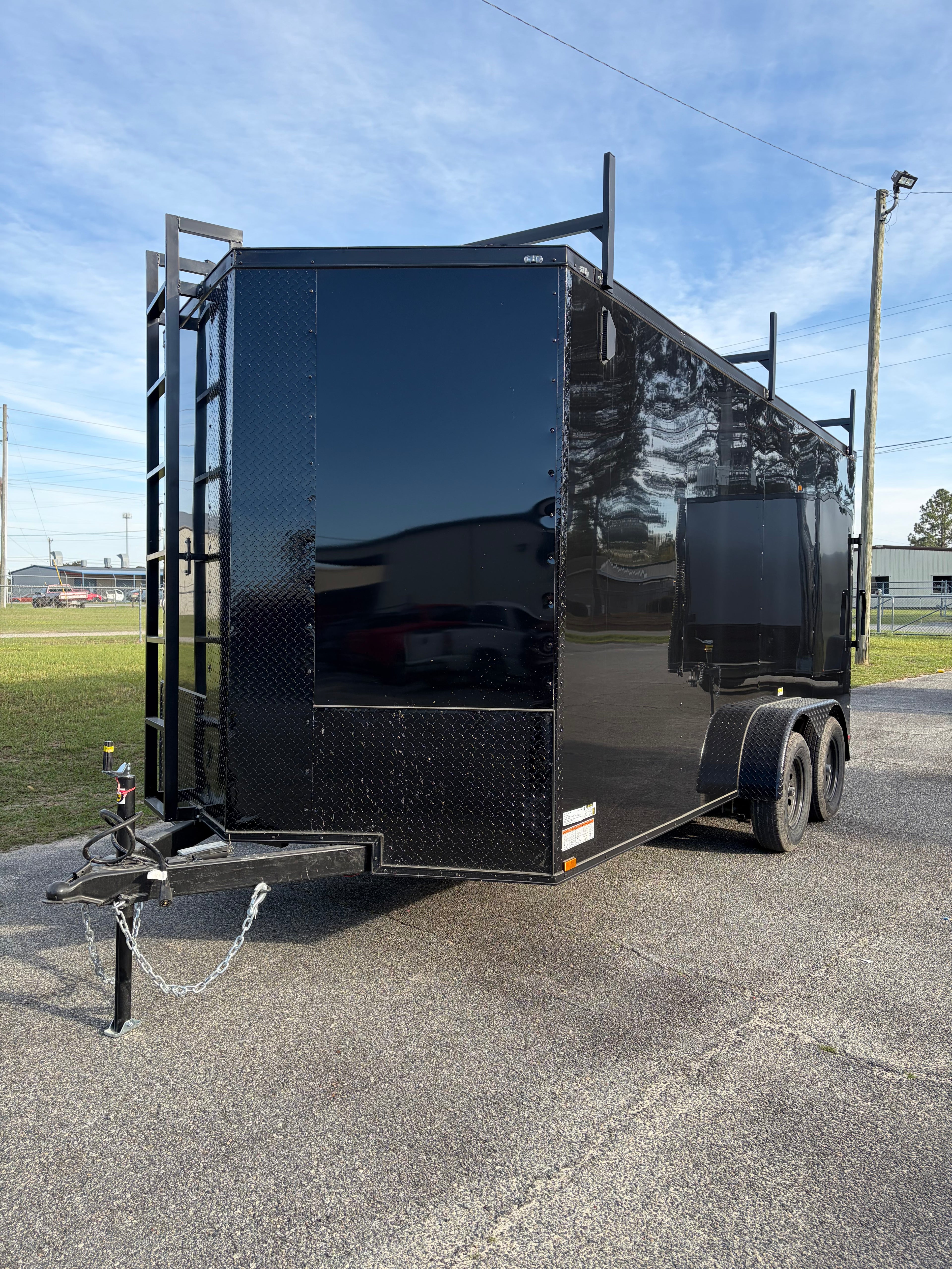 7X16TA Black Standard Work Trailer