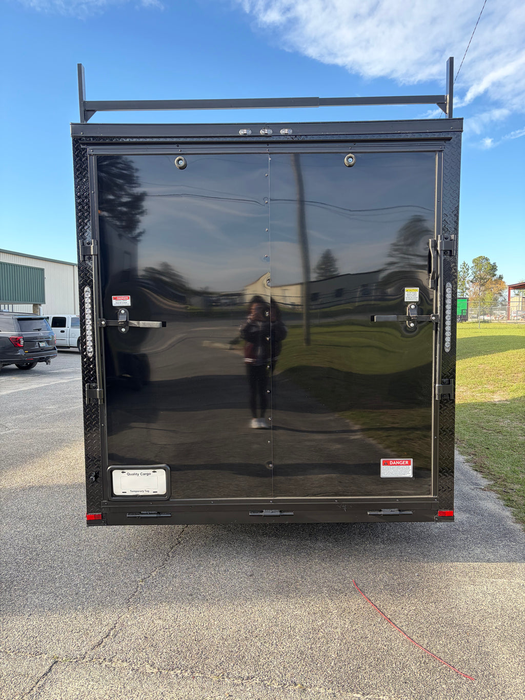 7X16TA Black Standard Work Trailer