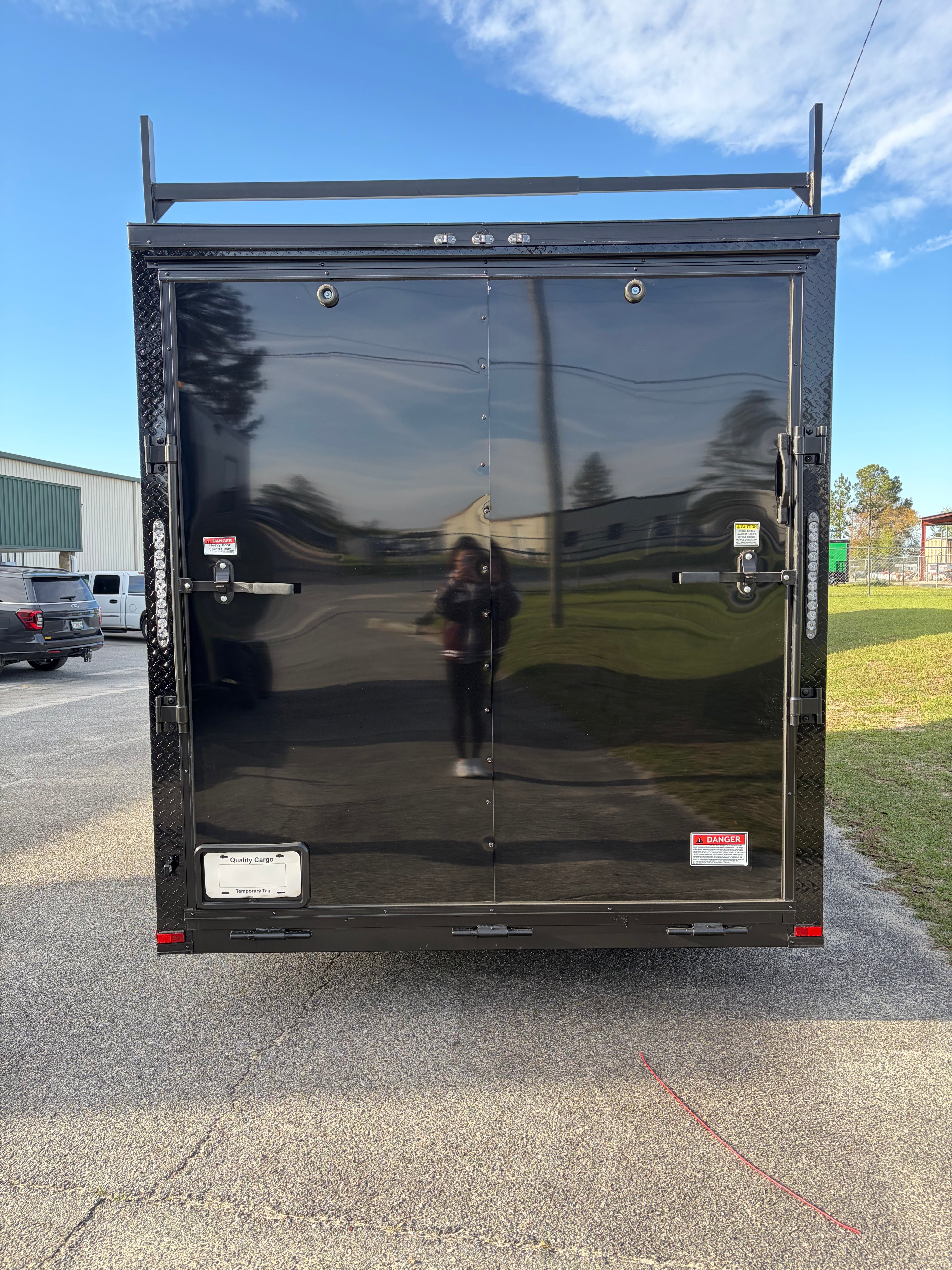 7X16TA Black Standard Work Trailer