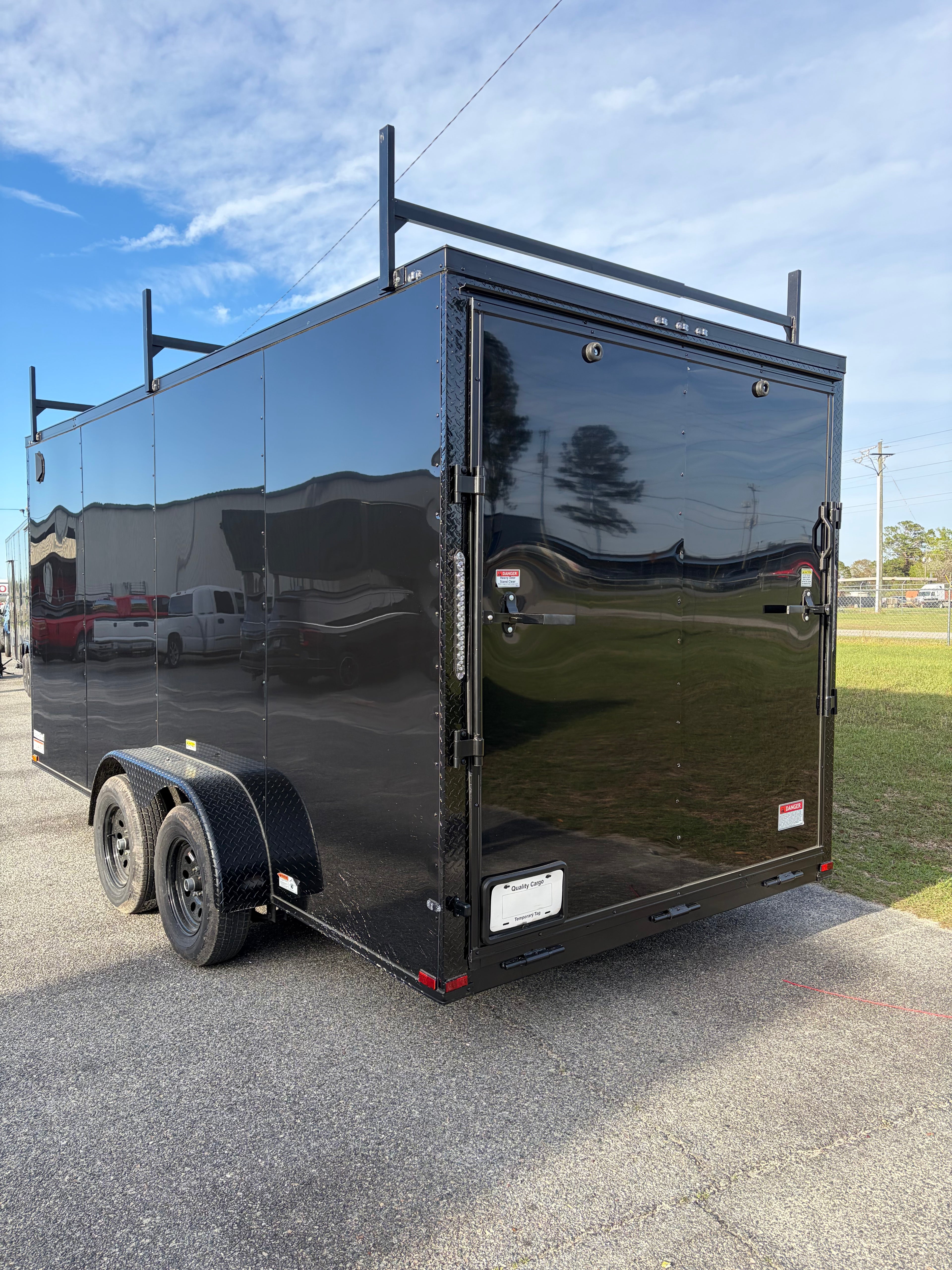 7X16TA Black Standard Work Trailer