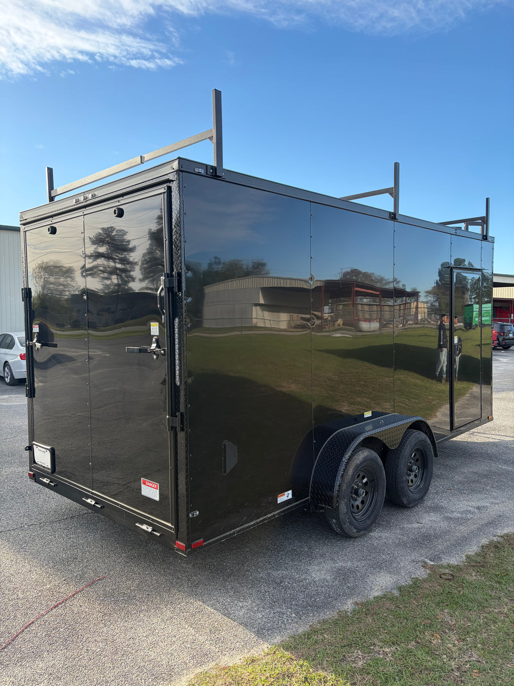 7X16TA Black Standard Work Trailer