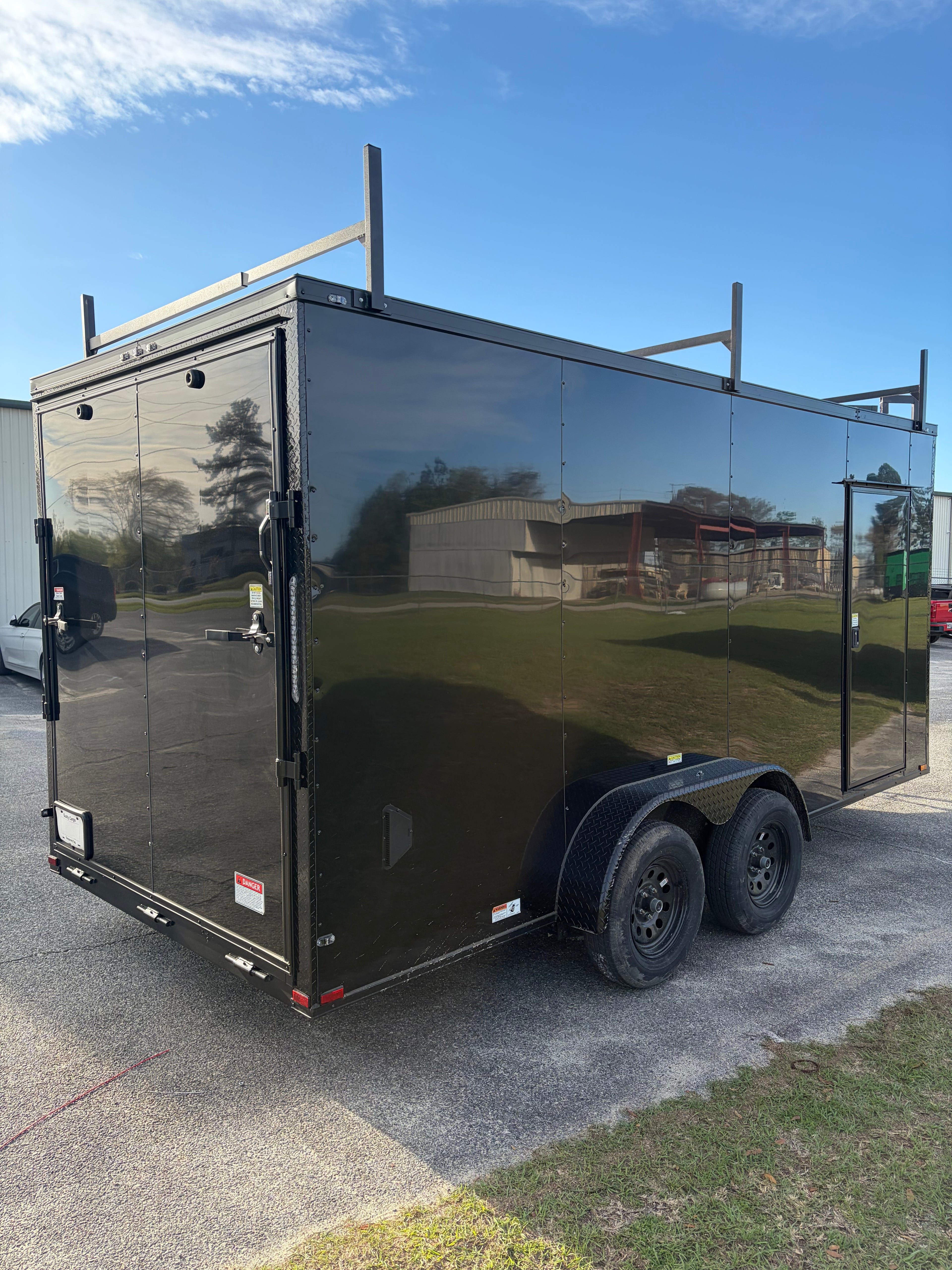 7X16TA Black Standard Work Trailer
