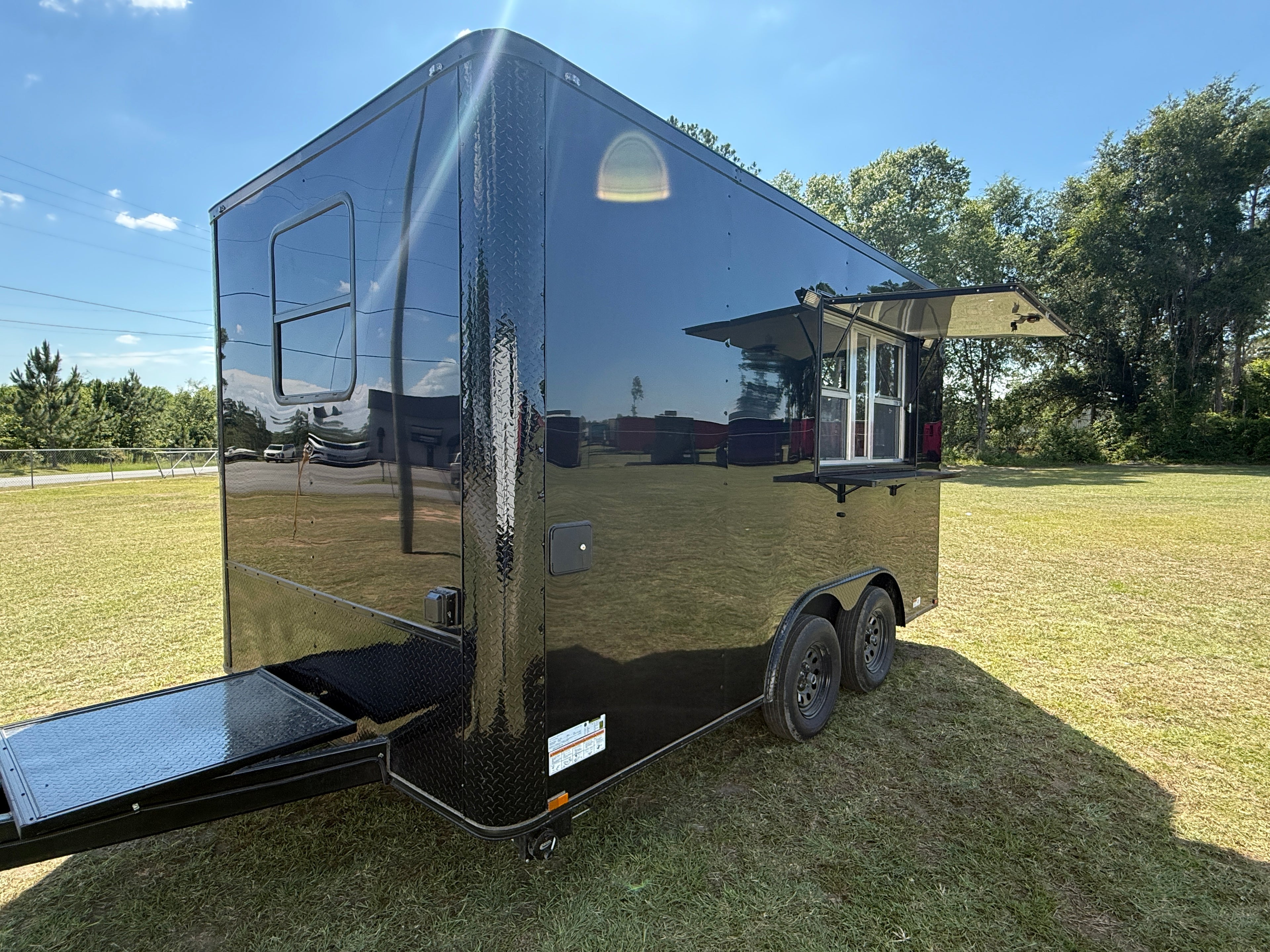 8.5X14TA Black Concession Trailer