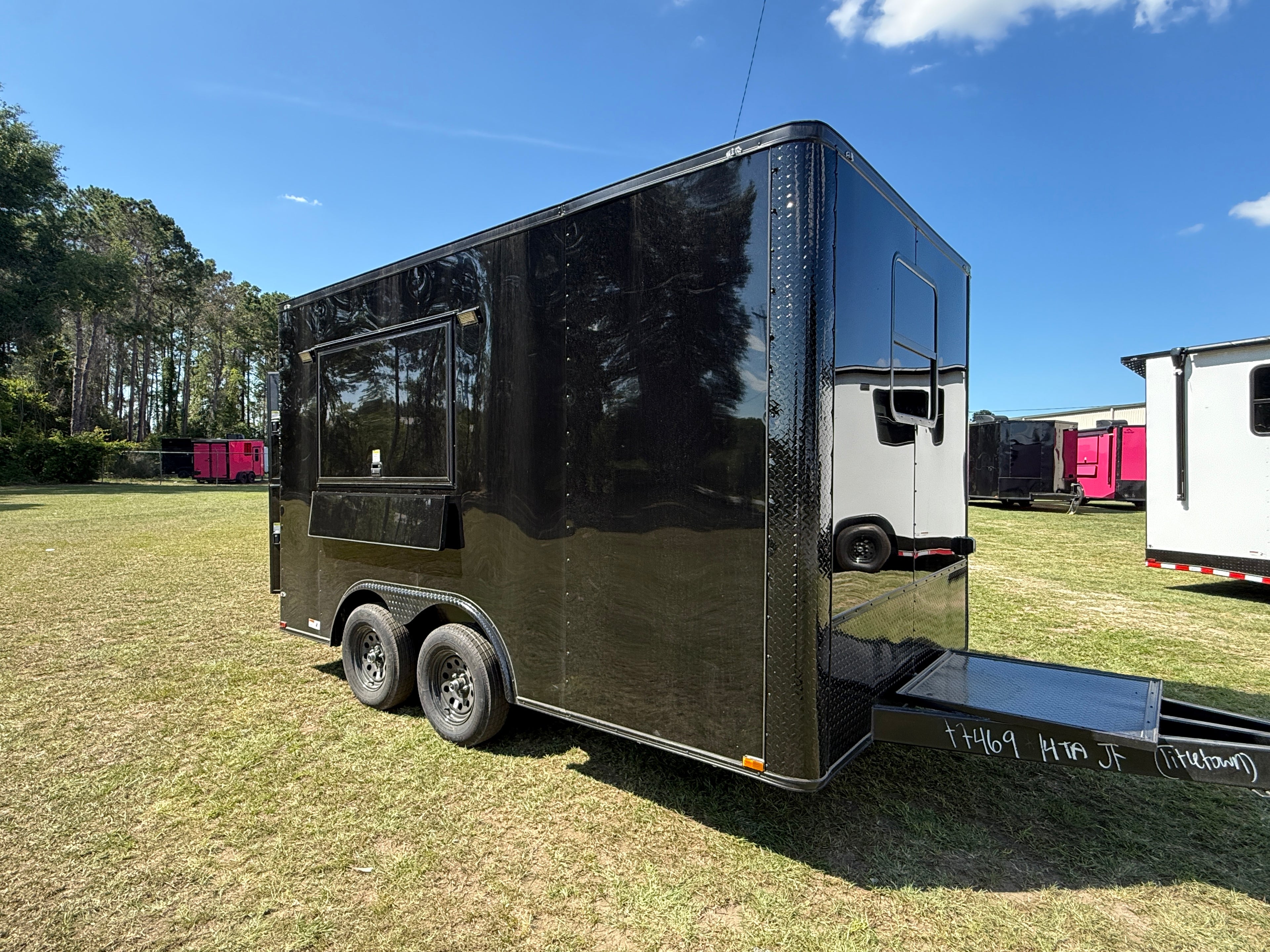 8.5X14TA Black Concession Trailer