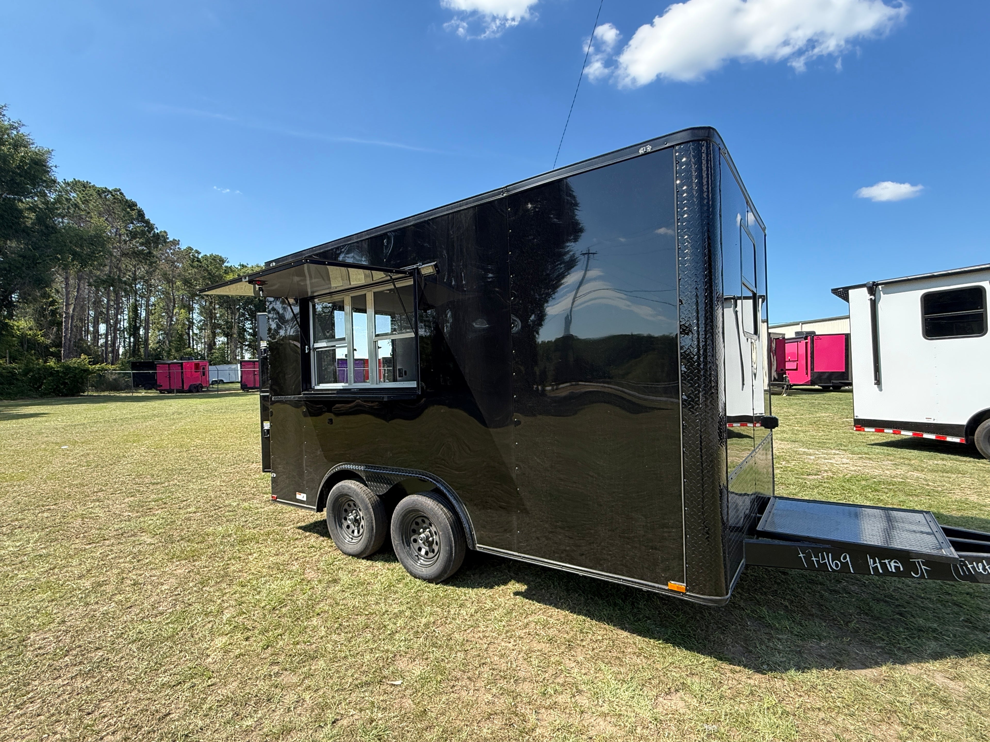 8.5X14TA Black Concession Trailer