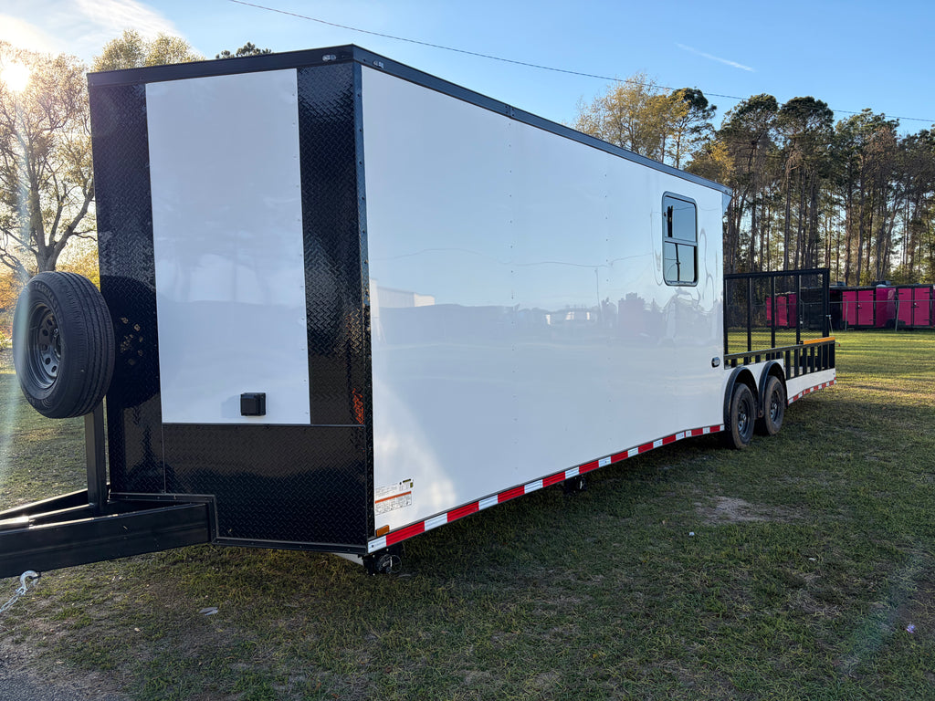 8.5X32TA White Hybrid Trailer